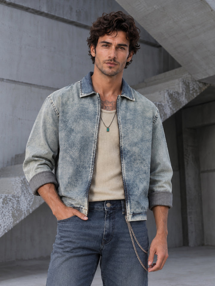 Regular Fit Tinted Overshirt | Light Blue
