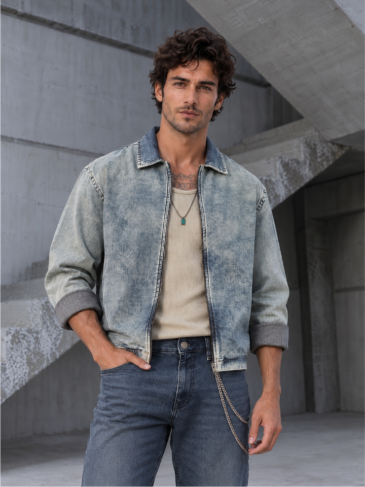 Regular Fit Tinted Overshirt | Light Blue
