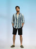 Slim Fit Linen Blend Shirt | Light Green