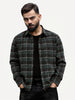 Slim Fit Full Sleeve Flannel Shirt | Dark Green