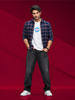 Slim Fit Full Sleeve Flannel Shirt | Navy Blue