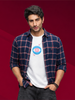 Slim Fit Full Sleeve Flannel Shirt | Navy Blue