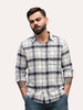 Flannel Slim Fit Full Sleeve Shirt | Grey