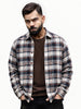 Slim Fit Flannel Full Sleeve Shirt | Navy Blue