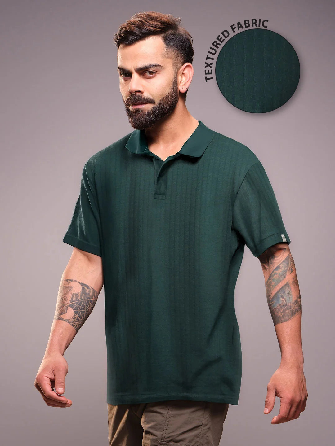 Bold Green Oversized Polo T-Shirt