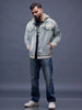 Oversized Hooded Trucker Jacket | Blue