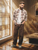 Solid Straight Fit Corduroy Trousers | Brown