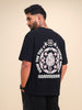 Oversized Fit Puffer Back Printed T-Shirt | Black