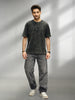 Washed Embroidery Patch T-Shirt   |  Black