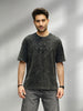 Washed Embroidery Patch T-Shirt   |  Black