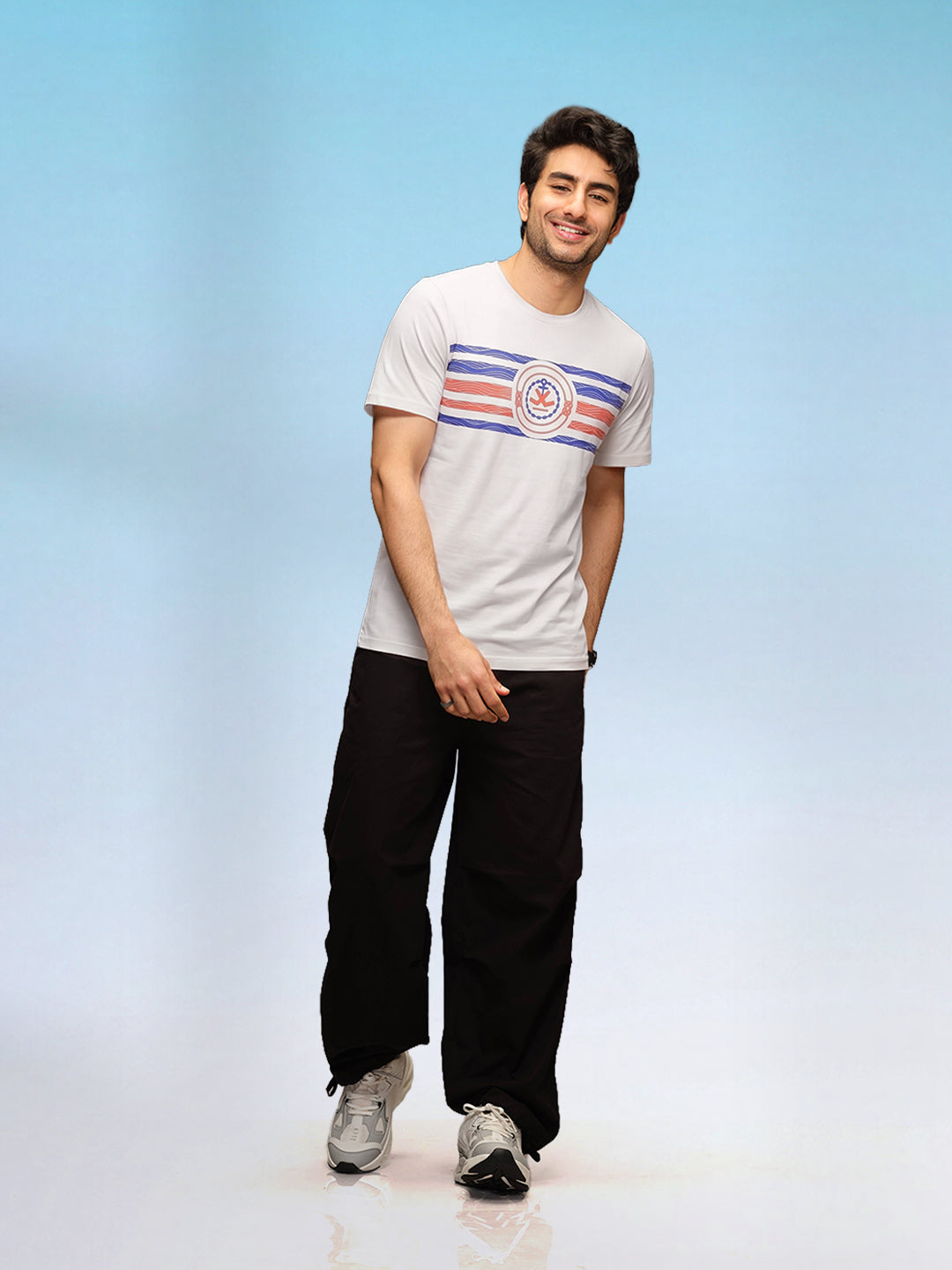 Slim Fit Classic Placement Printed T-Shirt  | Off White