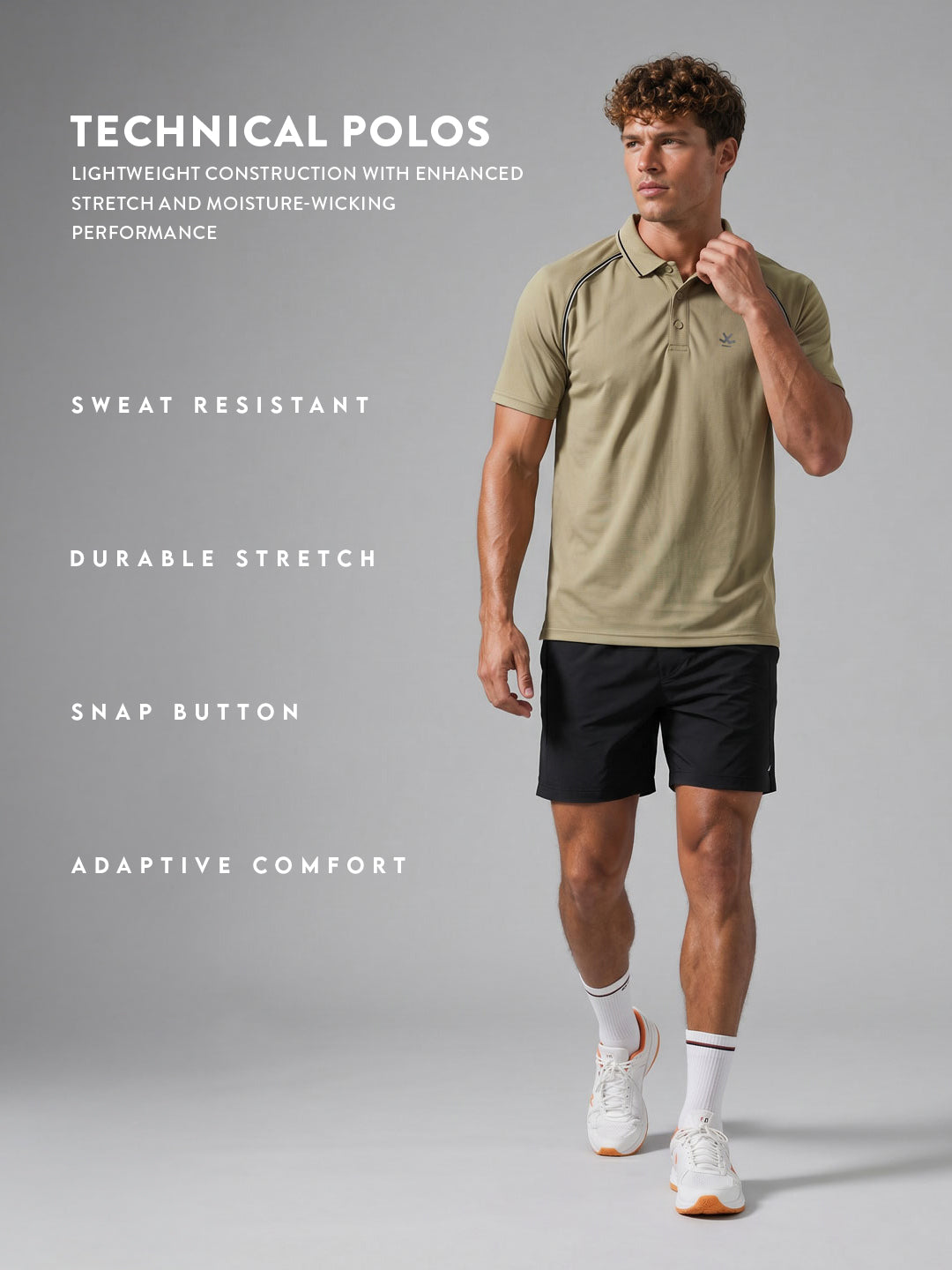 Nylon Active Polo | Active |  Beige