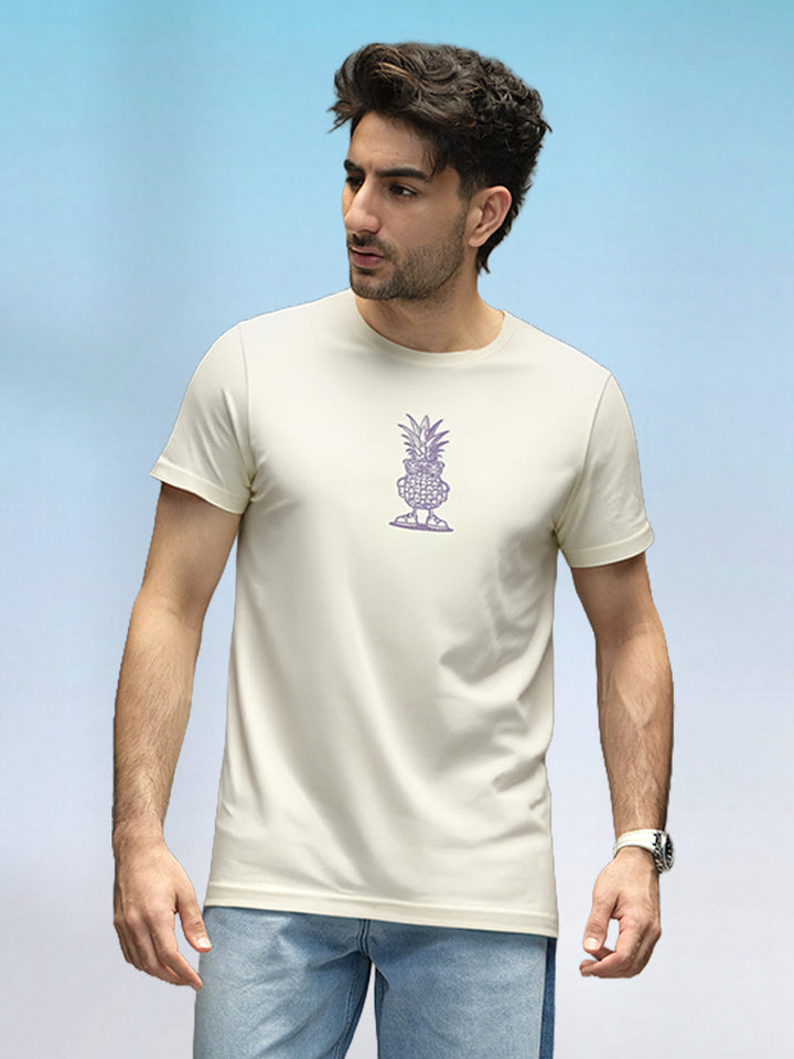Slim Fit Classic Embroidered T-Shirt  | Yellow