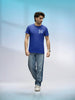 Slim Fit Placement Printed T-Shirt  | Blue
