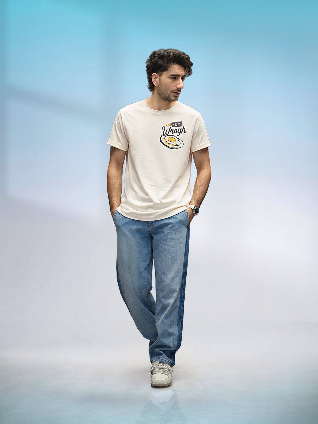 Classic Placement Printed T-Shirt   |  Yellow
