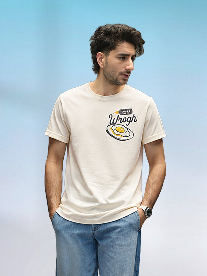 Classic Placement Printed T-Shirt   |  Yellow