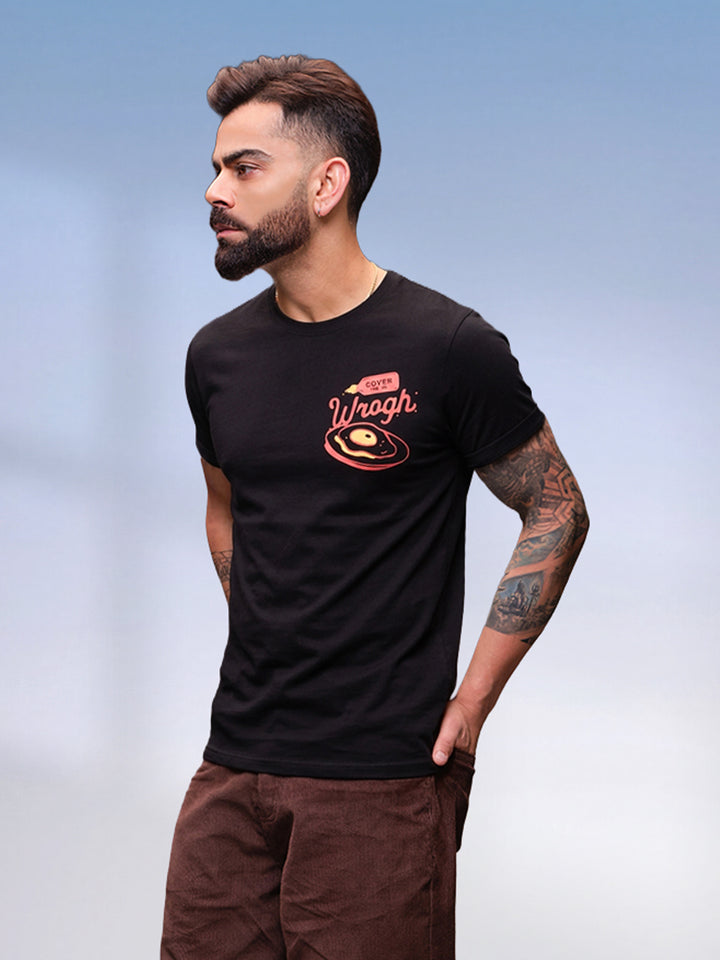 Classic Placement Printed T-Shirt   |  Black