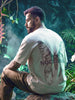 Classic Back Puffer Printed T-Shirt | Beige