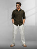 Cut & Sew Slim Fit Shirt | Olive