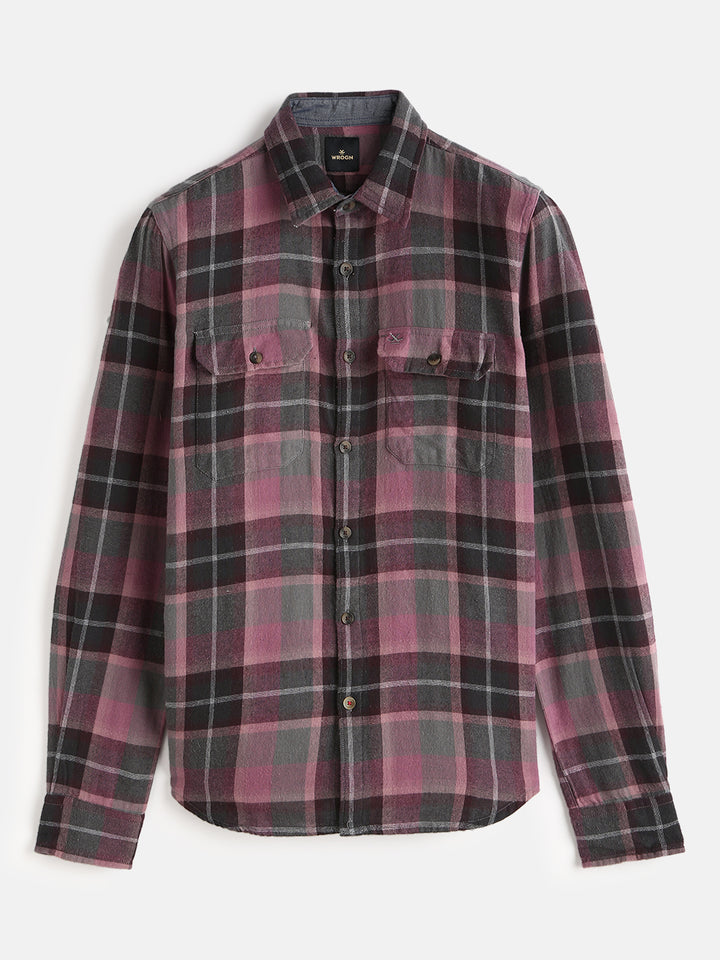 Brushed Flannel Slim Fit Shirt | Pink