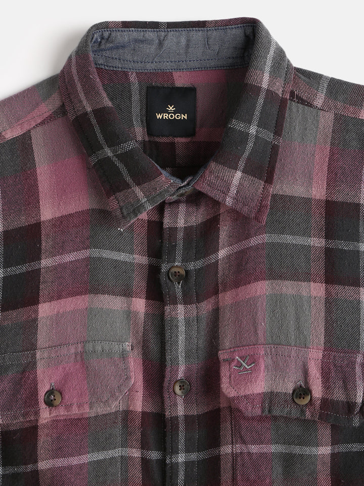 Brushed Flannel Slim Fit Shirt | Pink