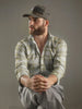 Textured Checks Cotton Shirt | Khaki