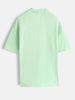 Textured Oversized Polo T-Shirt | Green