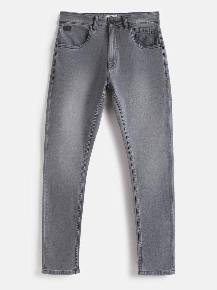 Light Fade Slim Tapered Jeans | Grey
