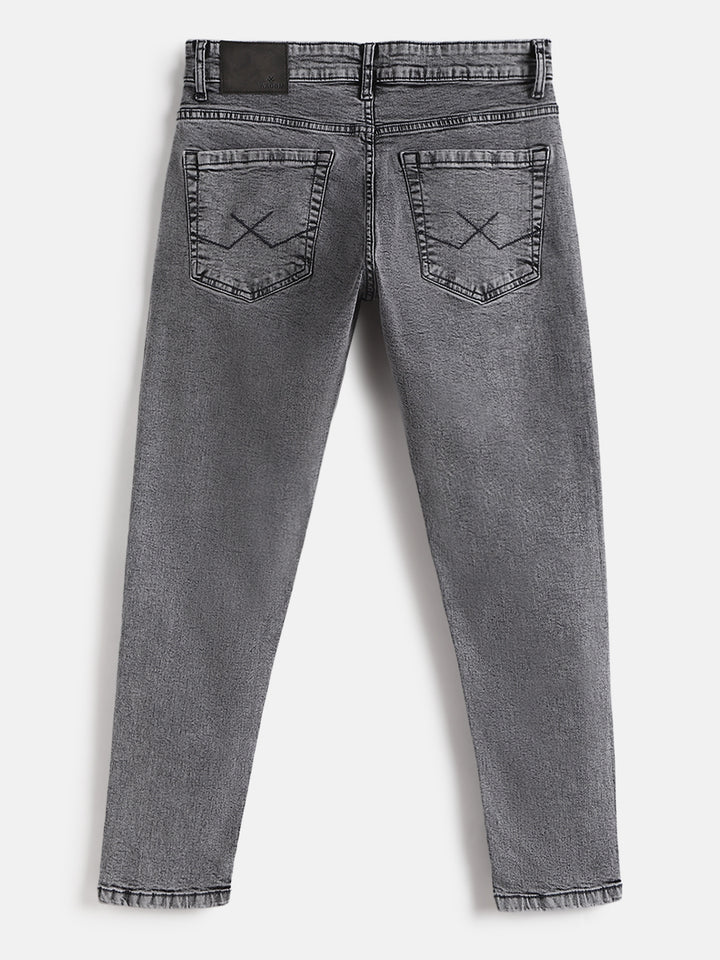 Faded Skinny Crop Jeans | Grey