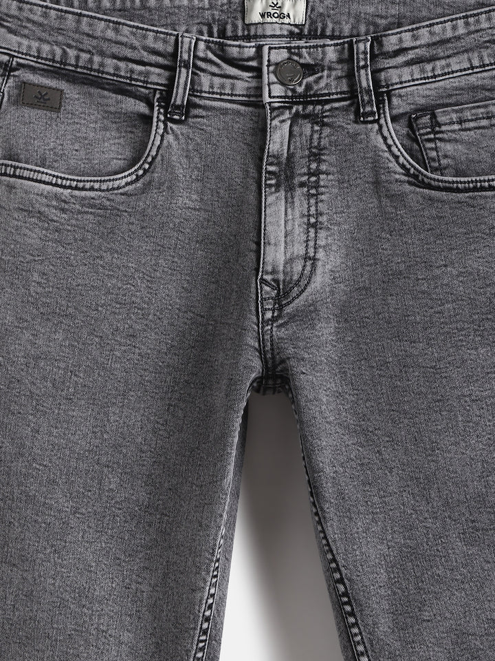 Faded Skinny Crop Jeans | Grey