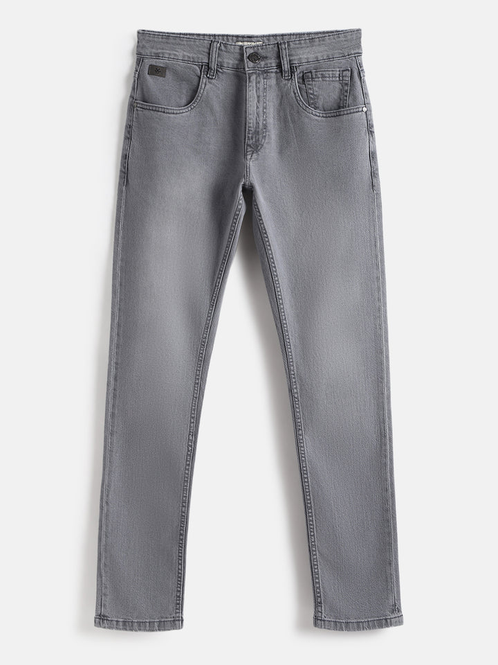 Faded Slim Tapered Jeans | Grey