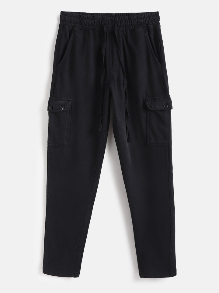 Acid Washed Relaxed Fit Jogger | Black