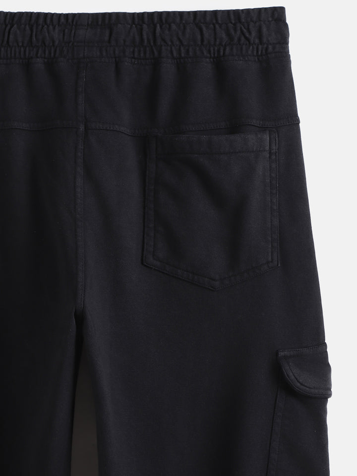 Acid Washed Relaxed Fit Jogger | Black