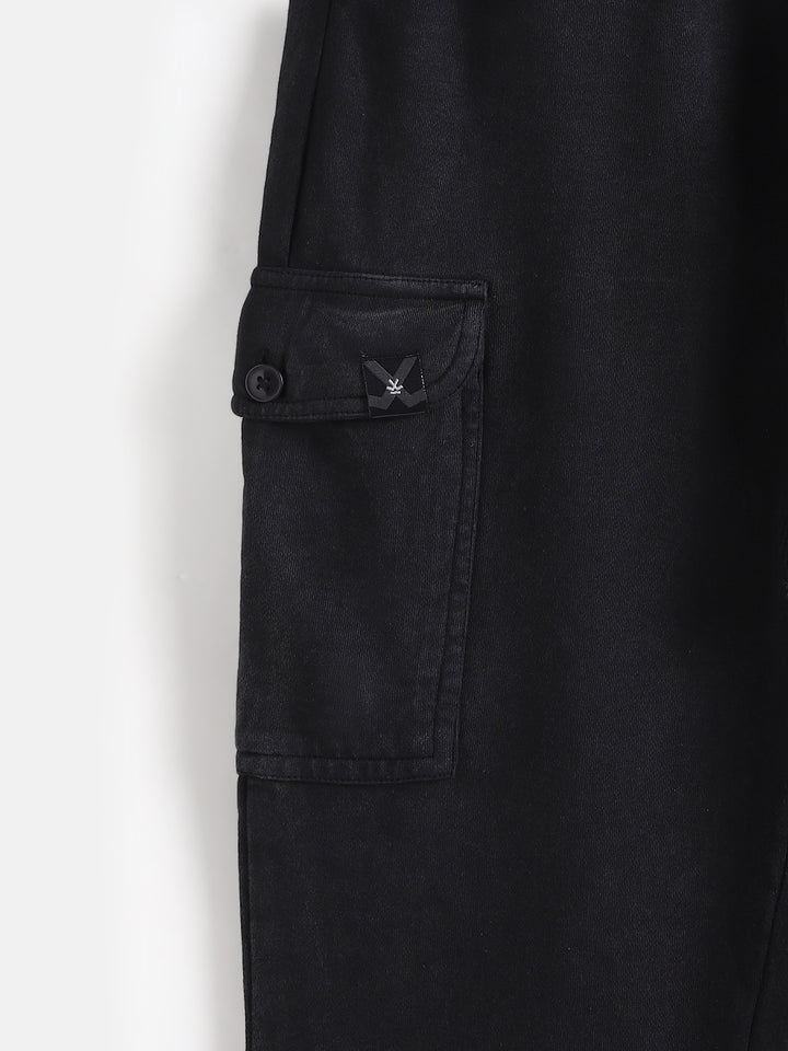 Acid Washed Relaxed Fit Jogger | Black