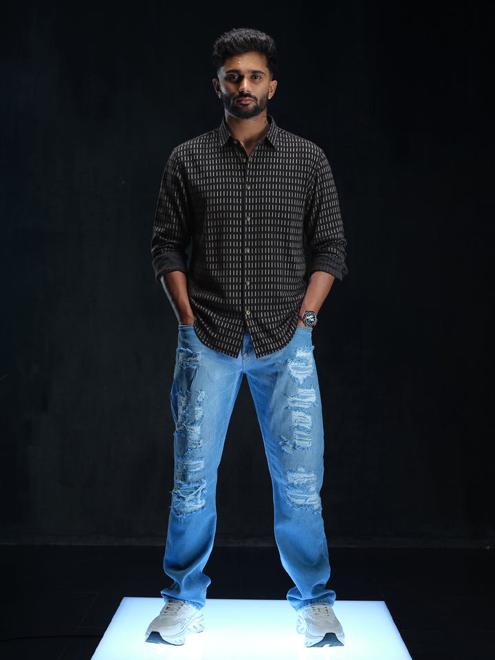 Casual Regular Fit Shacket | Black