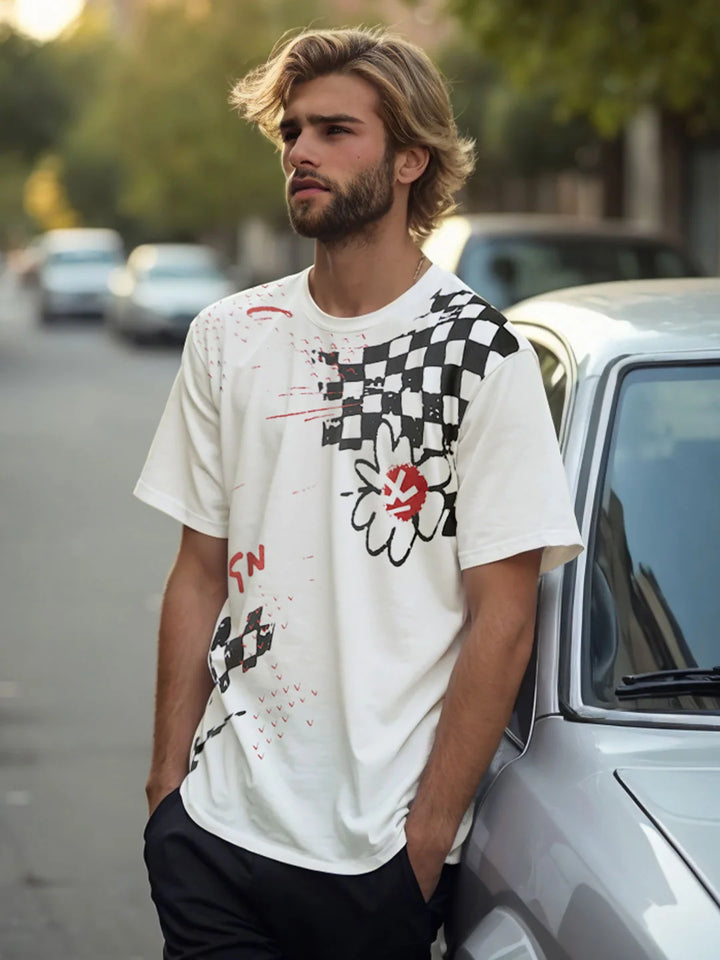 Heavy GSM Placement Print T-Shirt | Off White