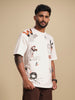 Heavy GSM Placement Print T-Shirt  | Off White