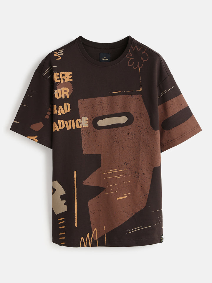 Heavy GSM Oversized Fit T-Shirt | Brown