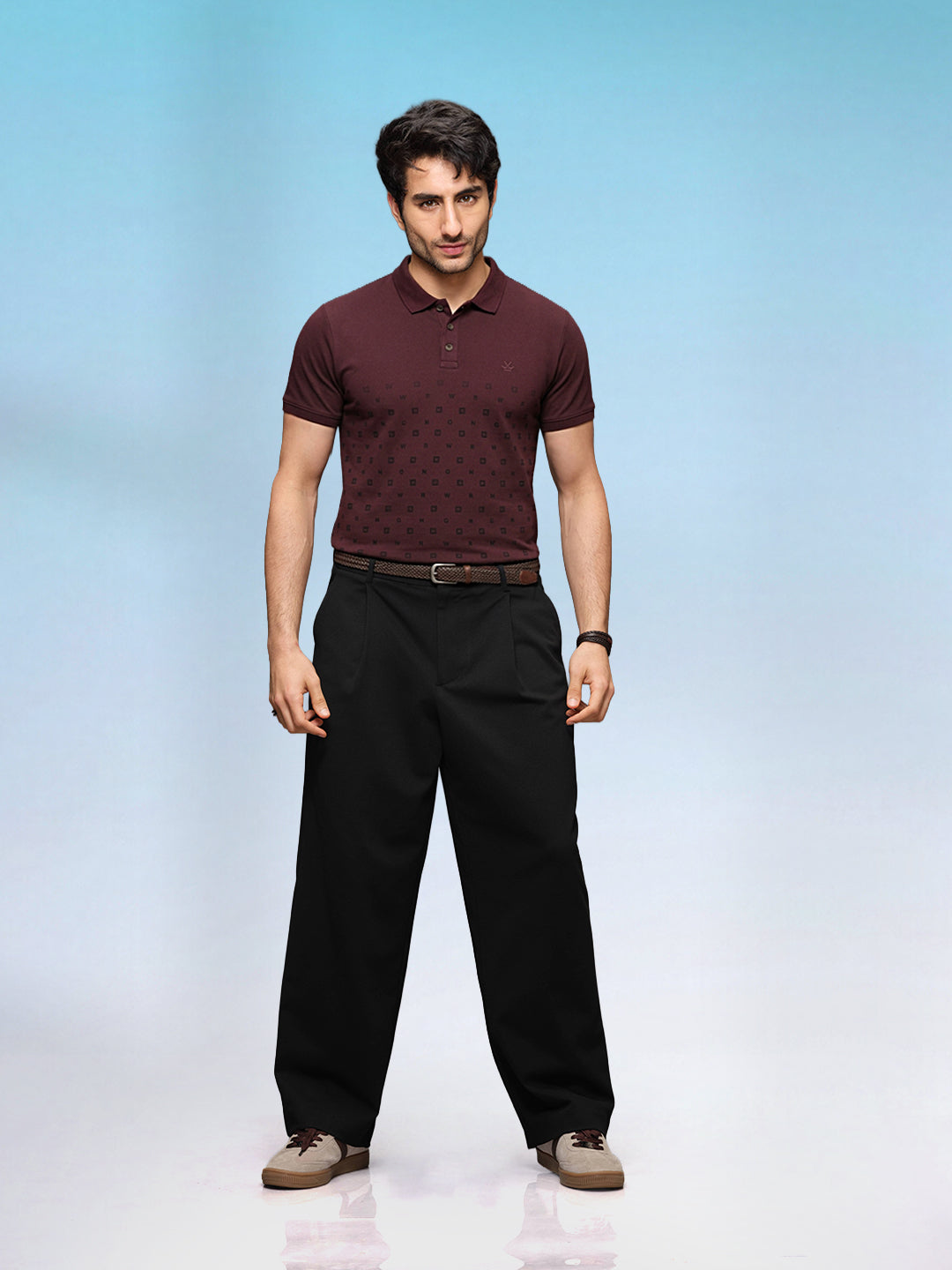 Casual Ombre Polo T-Shirt | Maroon