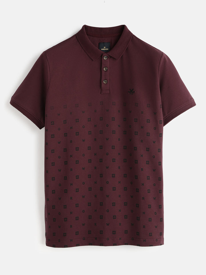 Casual Ombre Polo T-Shirt | Maroon