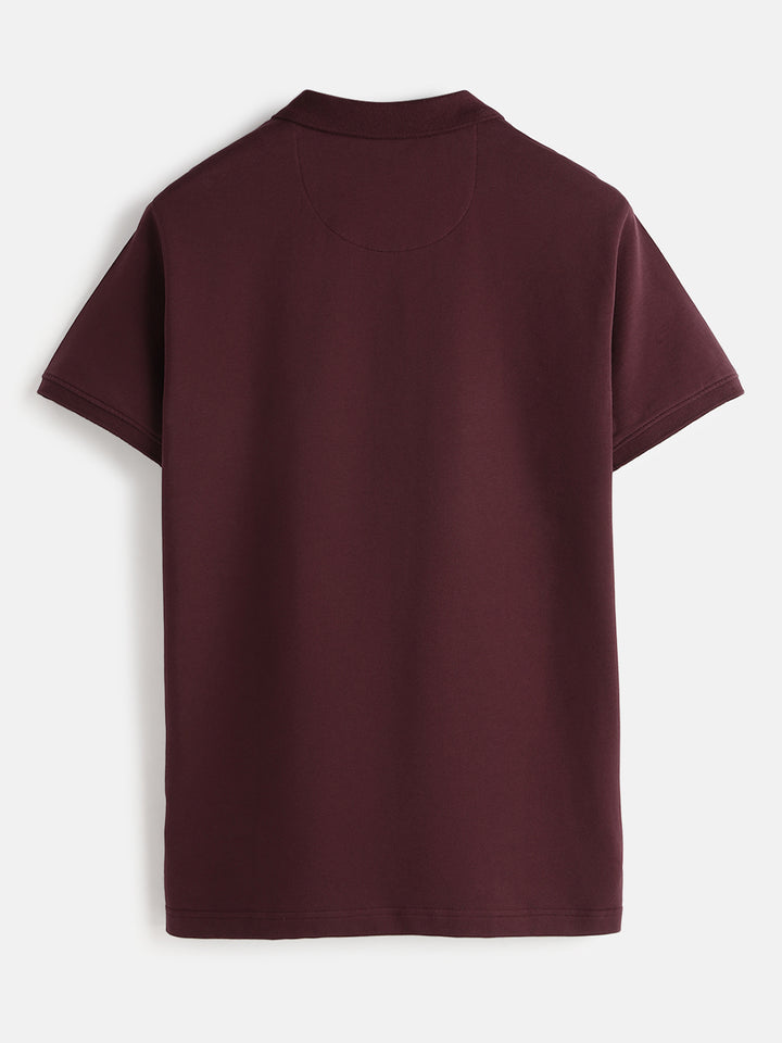 Casual Ombre Polo T-Shirt | Maroon