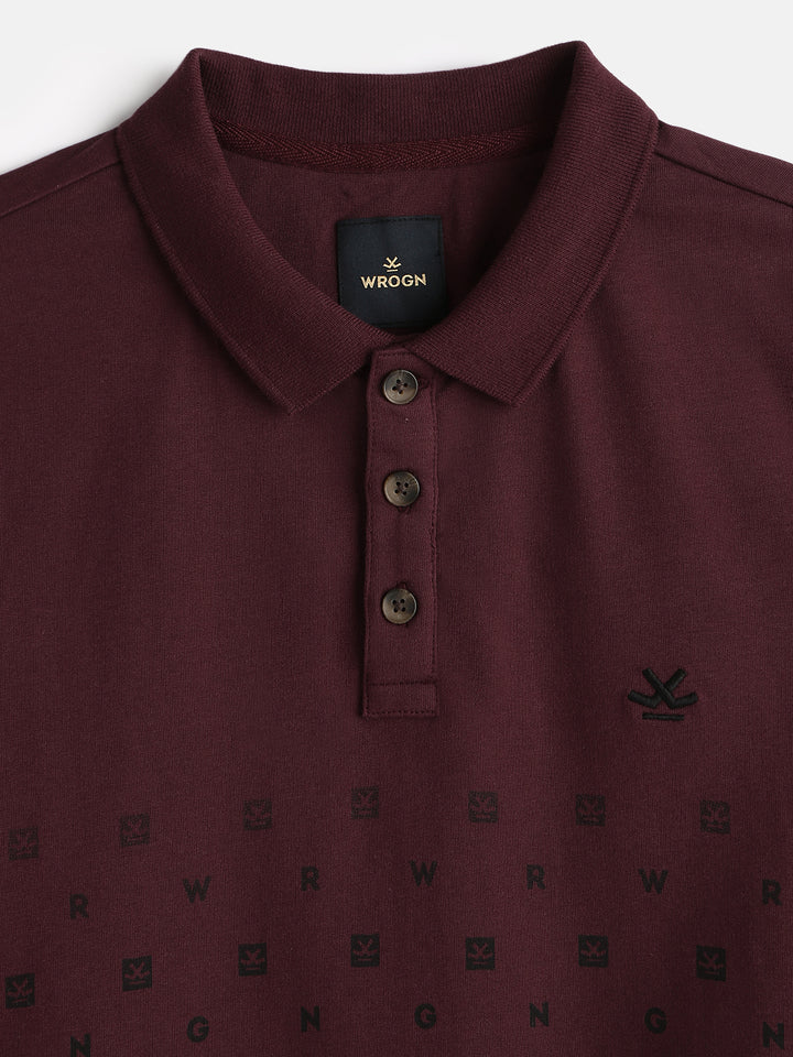 Casual Ombre Polo T-Shirt | Maroon