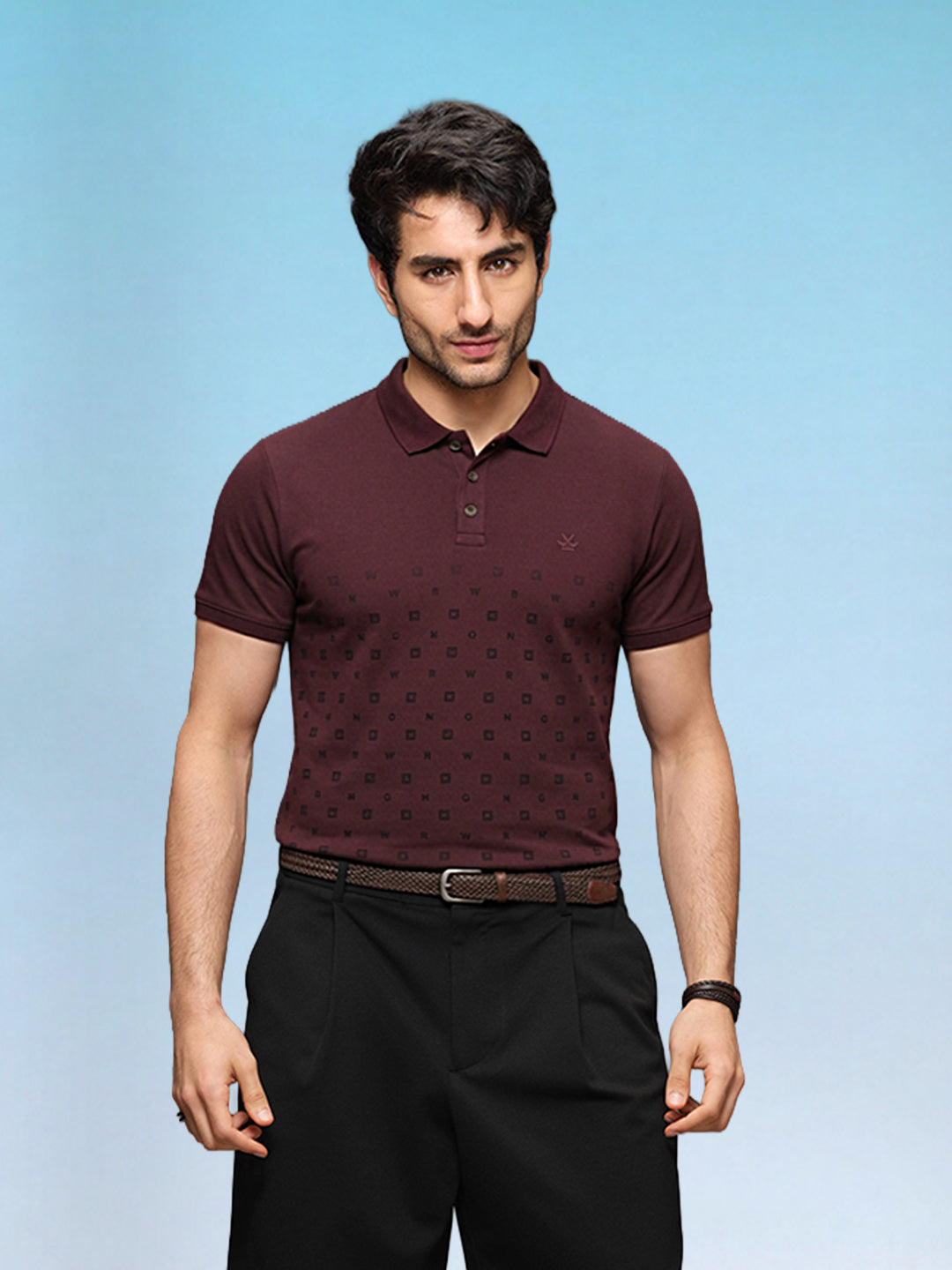 Casual Ombre Polo T-Shirt | Maroon