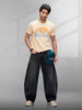 Flock Printed Slim Fit T-Shirt | Khaki