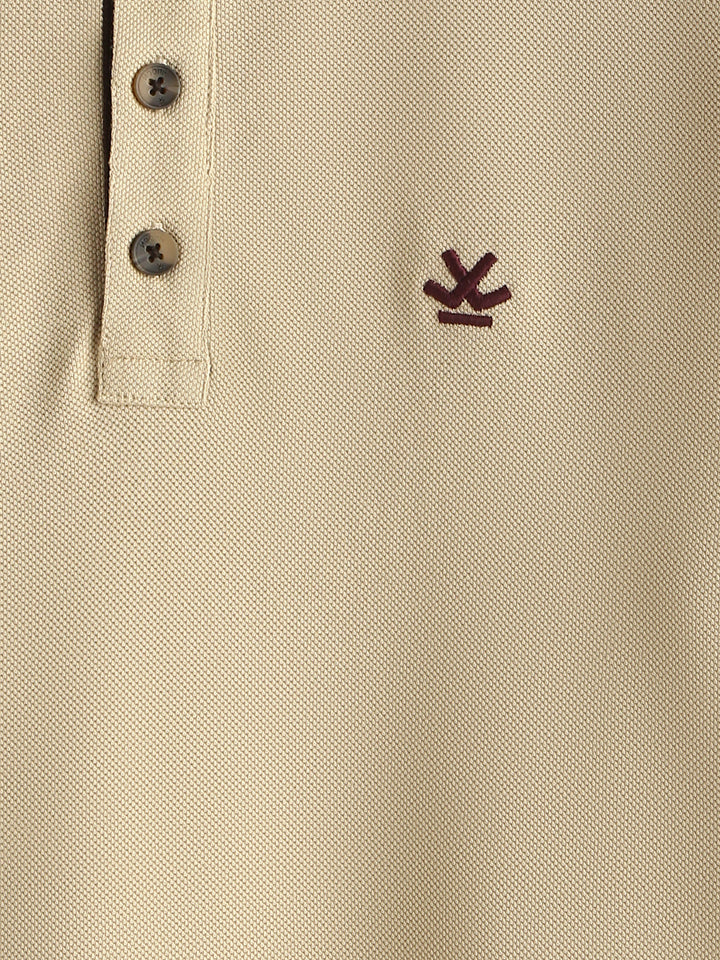 Casual Jacquard Collar Polo T-Shirt | Khaki