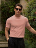 Casual Flat Knit T-Shirt | Pink