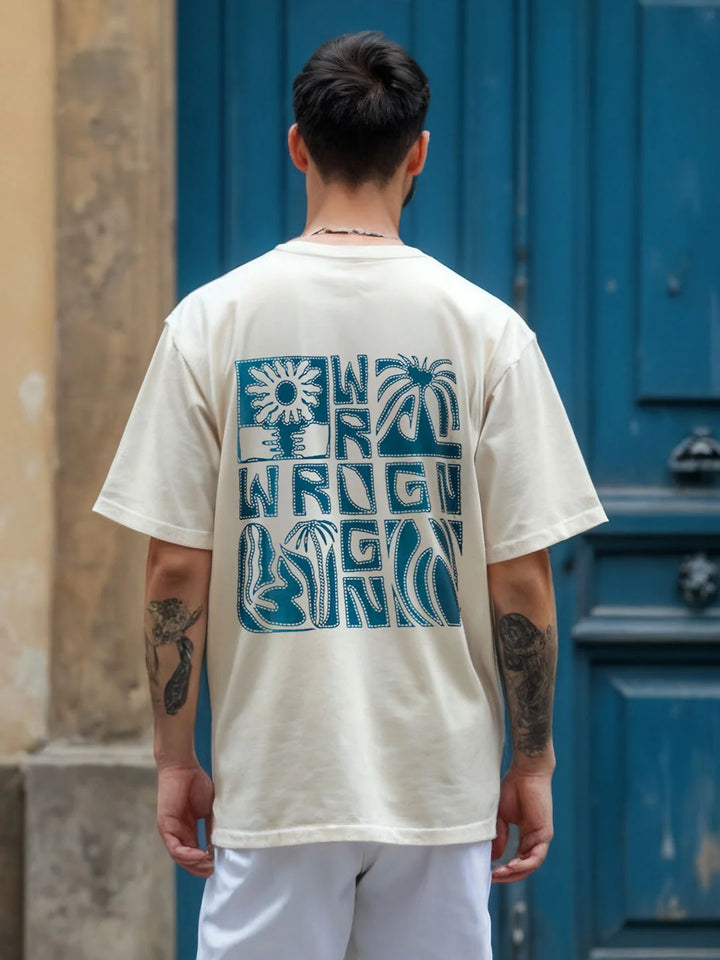 Heavy GSM Back Print T-Shirt | Off White