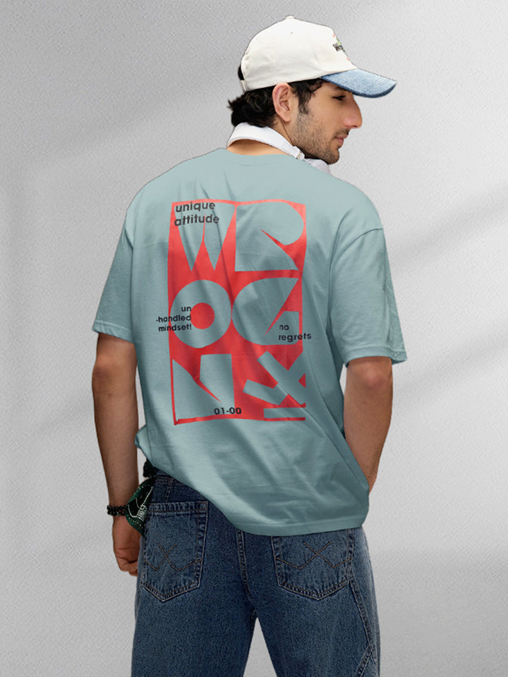 Back Printed Oversized T-Shirt | Green