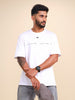 Placement Printed Oversized T-Shirt | White