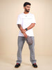 Placement Printed Oversized T-Shirt | White